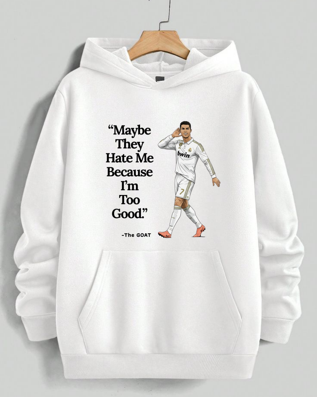 “Too Good Mindset” Unisex White Hoodie