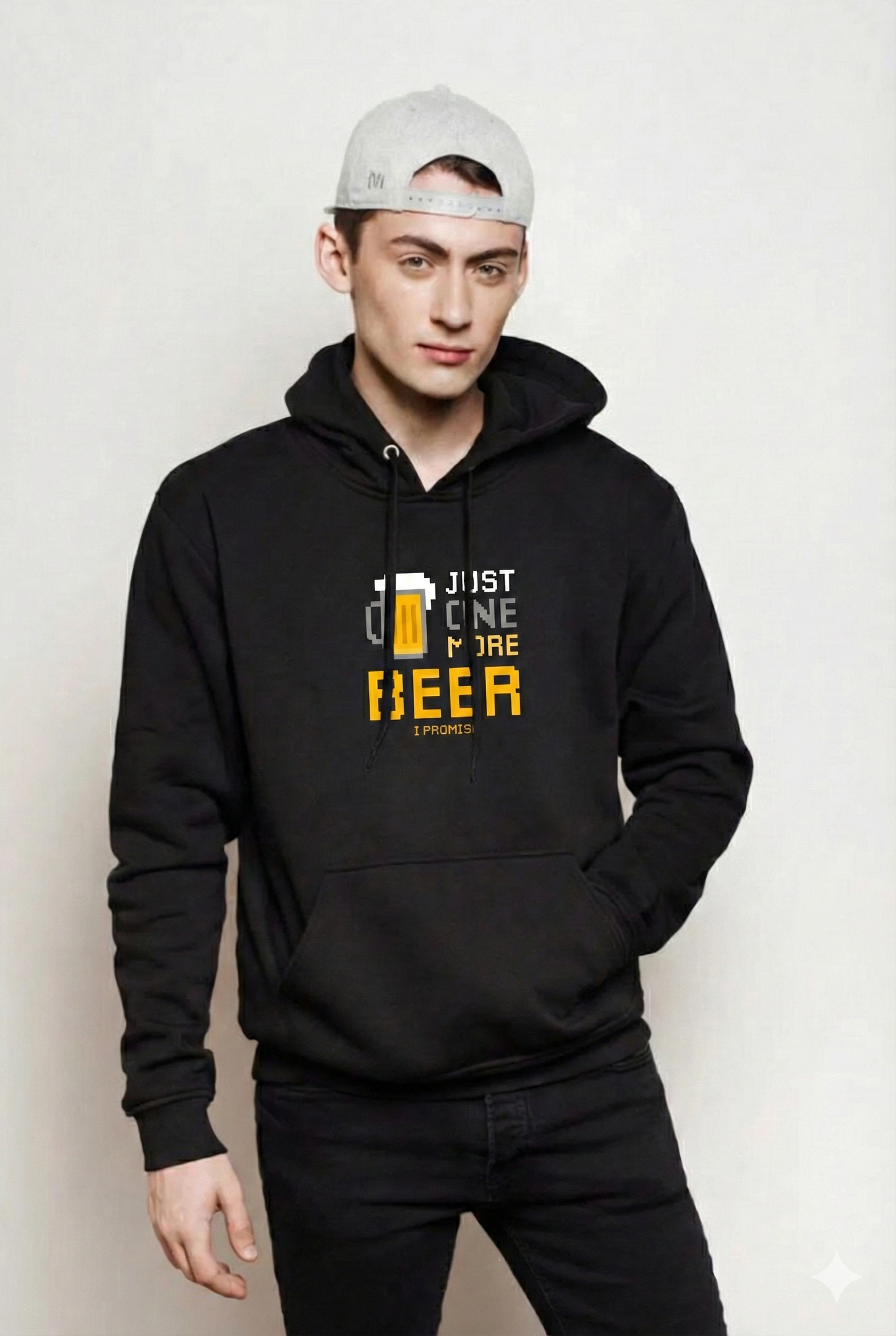 "Just One More Beer" Unisex Black Hoodie