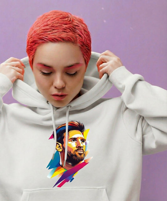 “MESSI Limitless Energy” Unisex White Hoodie