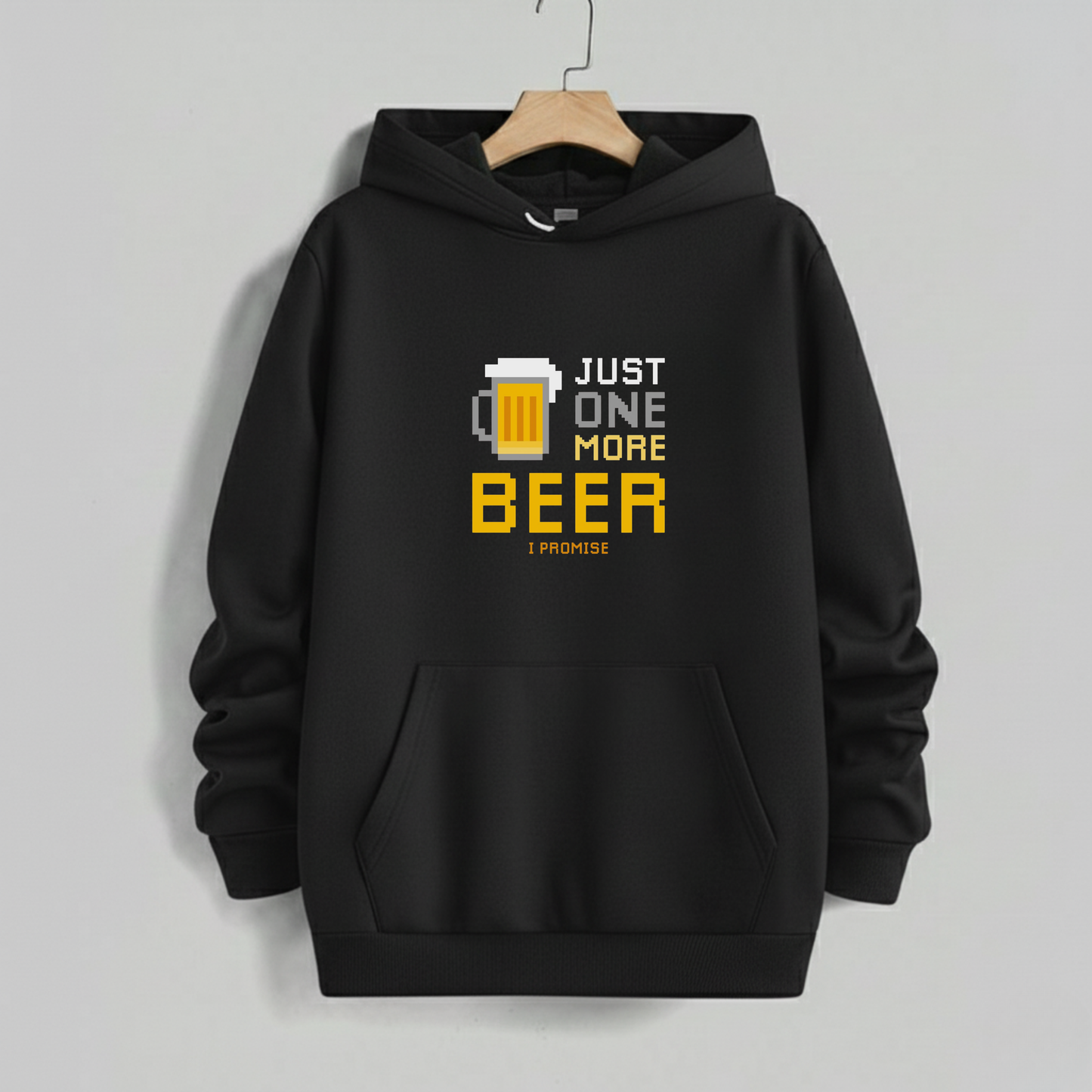 "Just One More Beer" Unisex Black Hoodie