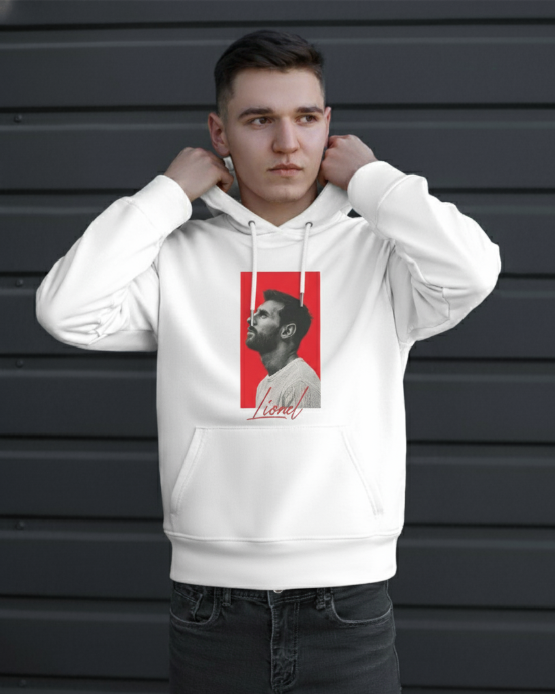 “Lionel Vision” Unisex White Hoodie