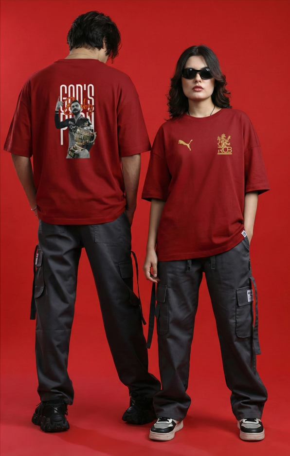 “RCB Pride” Unisex Red Oversized Tee