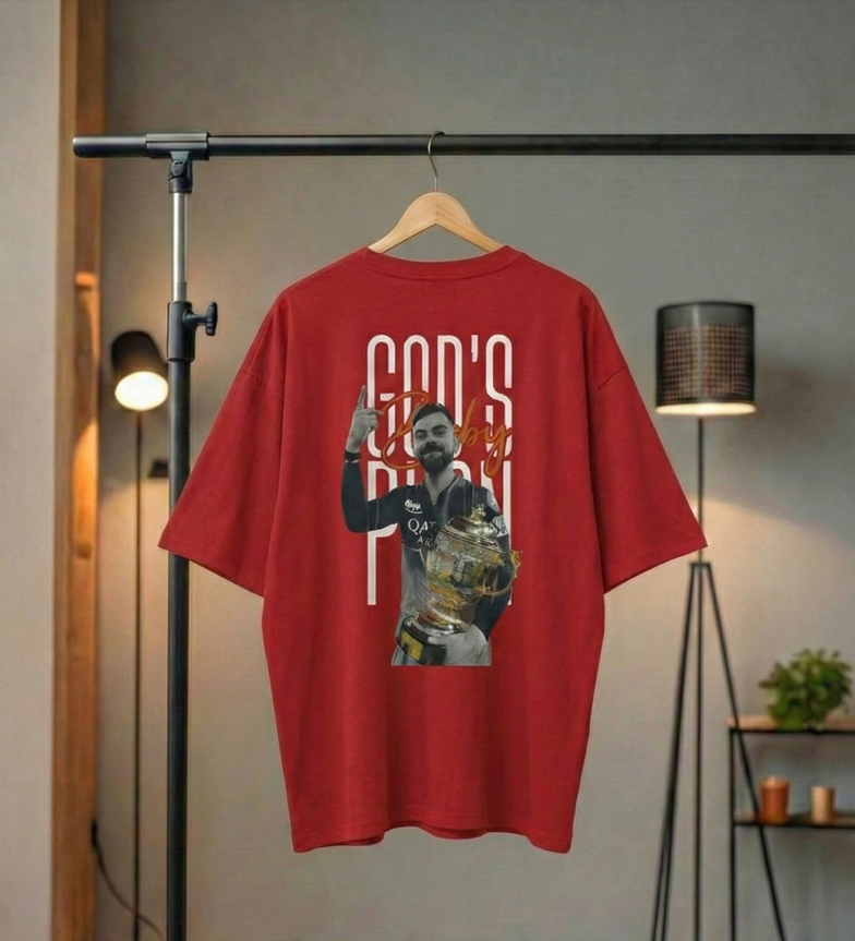 “RCB Pride” Unisex Red Oversized Tee