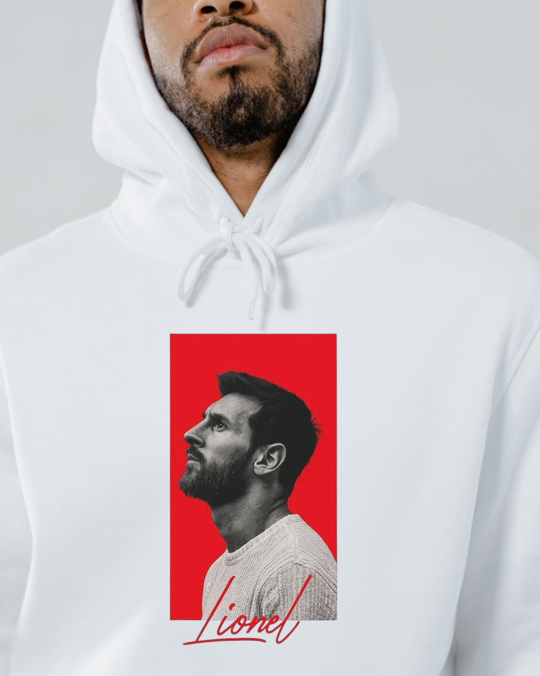 “Lionel Vision” Unisex White Hoodie