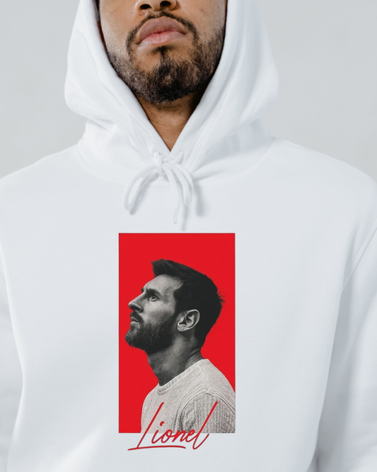 “Lionel Vision” Unisex White Hoodie