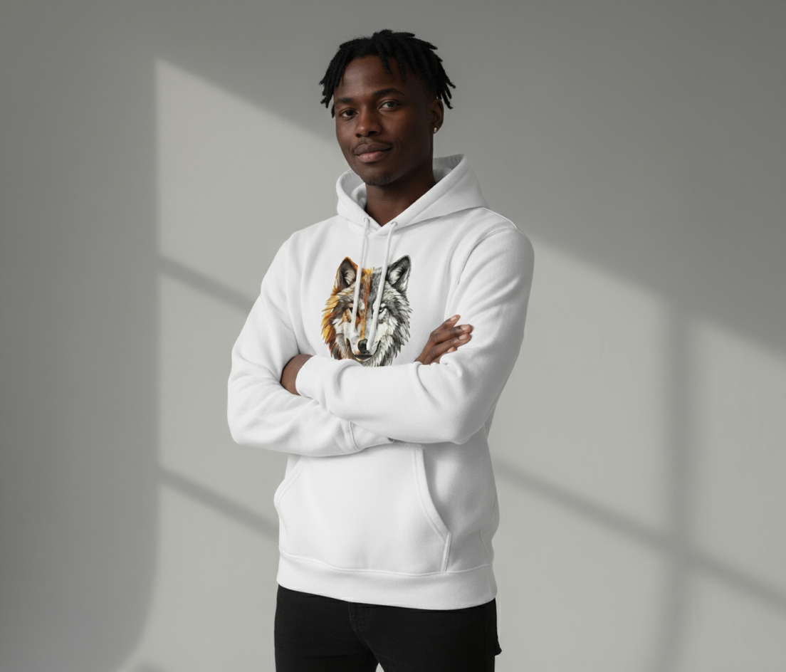 “Wild &amp; Free” Unisex White Hoodie