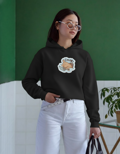 "I'm OK" Unisex Black Hoodie
