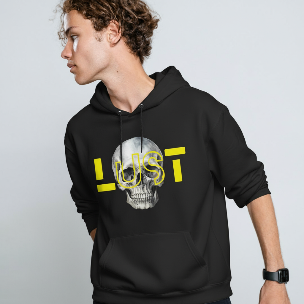 “LUST Skull” Unisex Black Hoodie