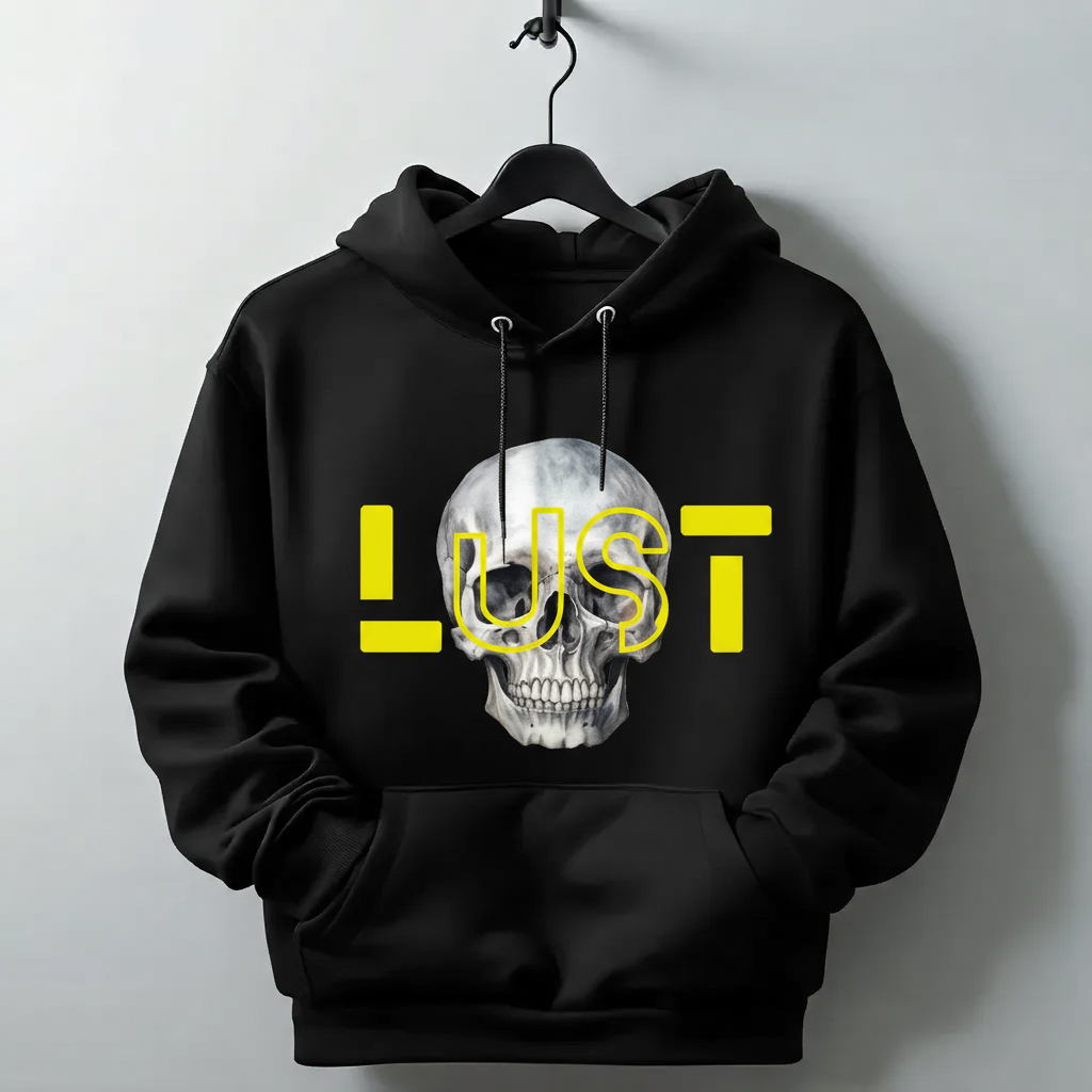 “LUST Skull” Unisex Black Hoodie