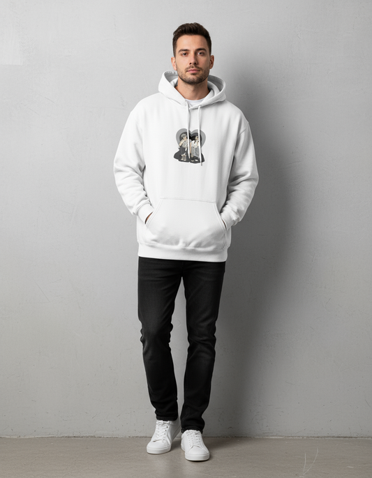 “Couples Love” Unisex White Hoodie