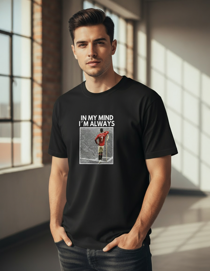 “In My Mind I’m Always” Unisex Black T-Shirt