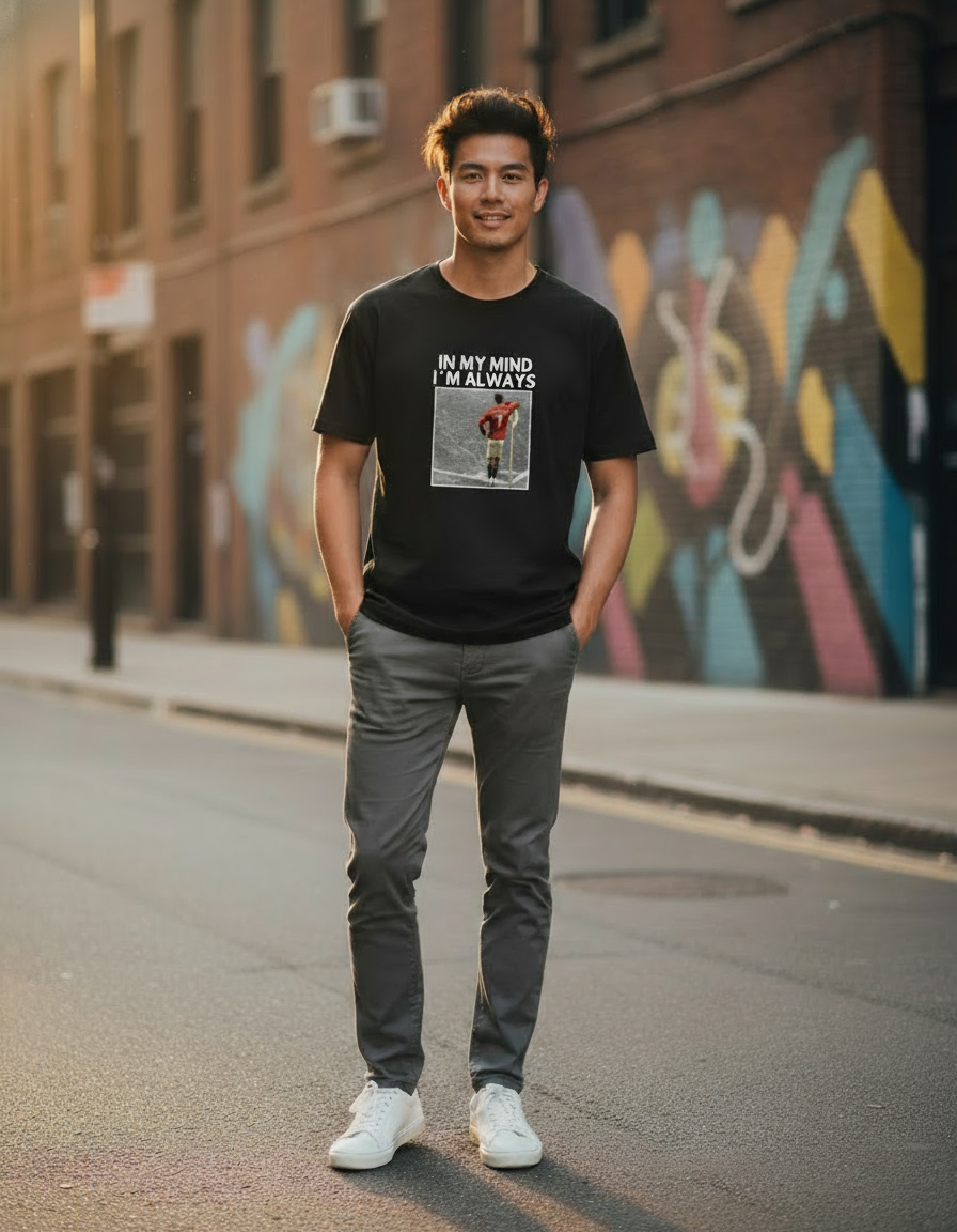 “In My Mind I’m Always” Unisex Black T-Shirt