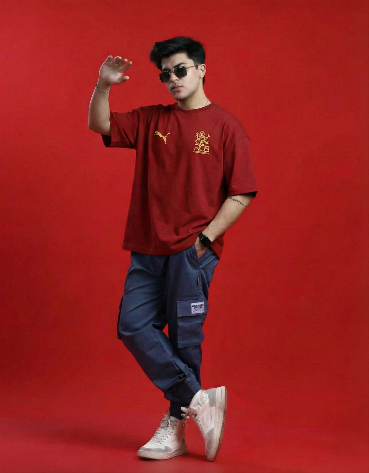 “RCB Pride” Unisex Red Oversized Tee