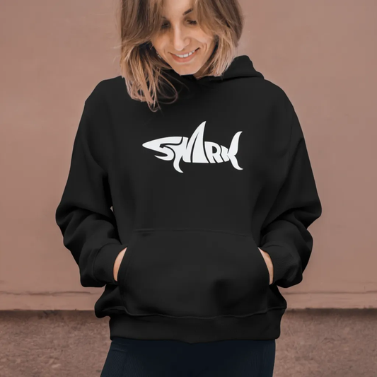 “Shark Instinct” Unisex Black Hoodie