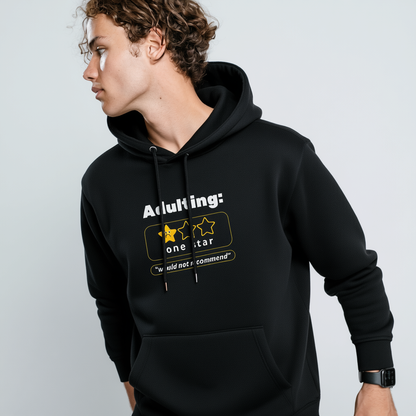 “Adulting: One Star” Black Unisex Hoodie