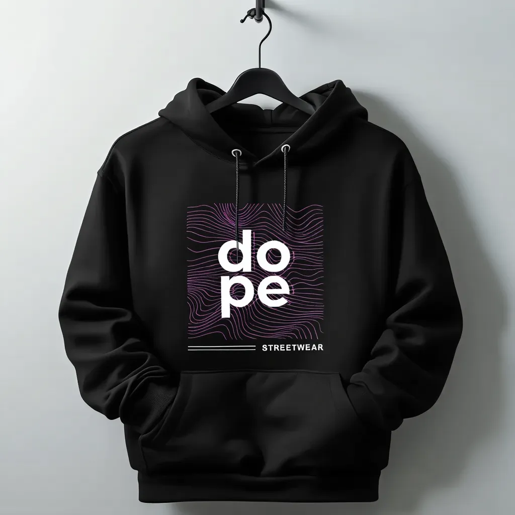 “Dope Streetwear” Black Unisex Hoodie